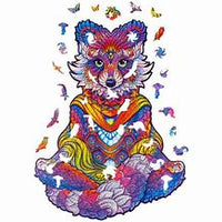 Émanant du raton laveur (taille m) (puzzle en bois en bois)