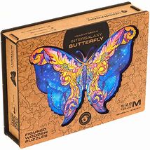 Intergalaxy Butterfly (Size M) (Wooden Jigsaw Puzzle)