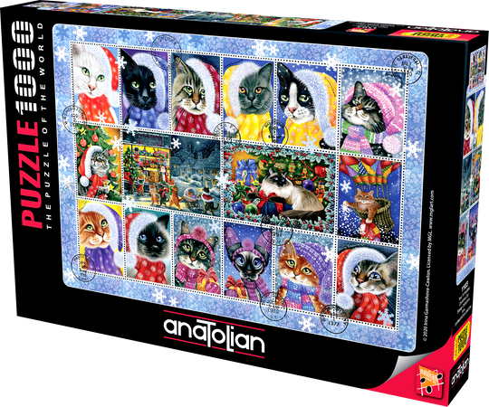 Christmas Cat Stamp Collection (1000pcs)