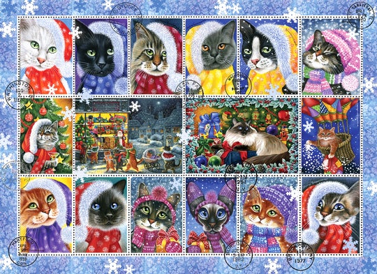 Christmas Cat Stamp Collection (1000pcs)