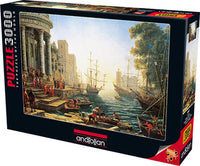 Port maritime avec l'embarquement de St. Ursula, Claude Lorrain (3000pcs)