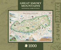 Grande carte des montagnes fumées