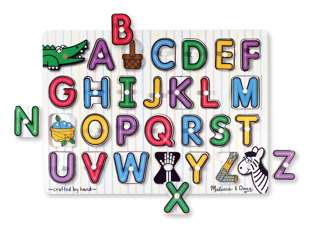 English Alphabet Peg Puzzle (Tray)