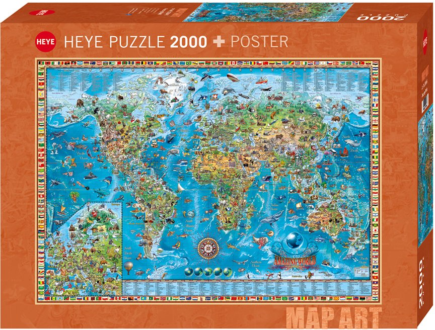 Map Art - Amazing World, Rajko Zigic (2000pcs)