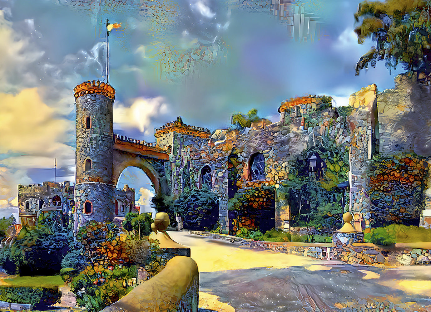Castillo de Santa Cecilia, Guanajuato, Mexique (1000pcs)