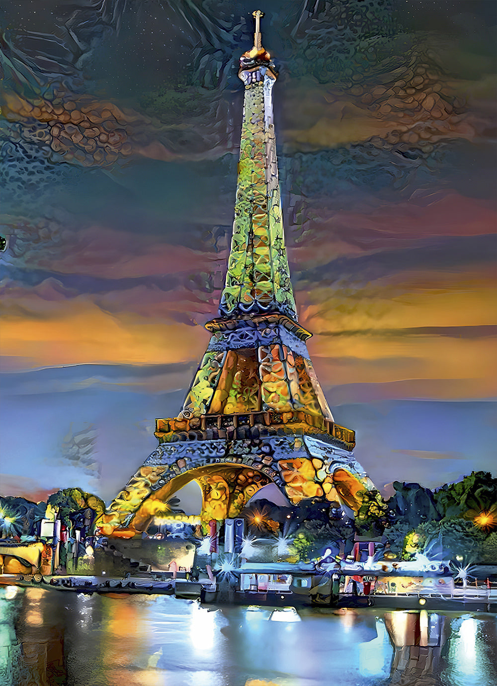 Tour Eiffel à Sunset, Paris, France (1000pcs)