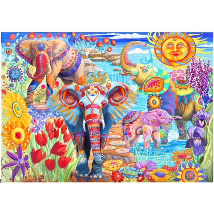 Éléphants dans le jardin, Laura Audi (6000pcs)