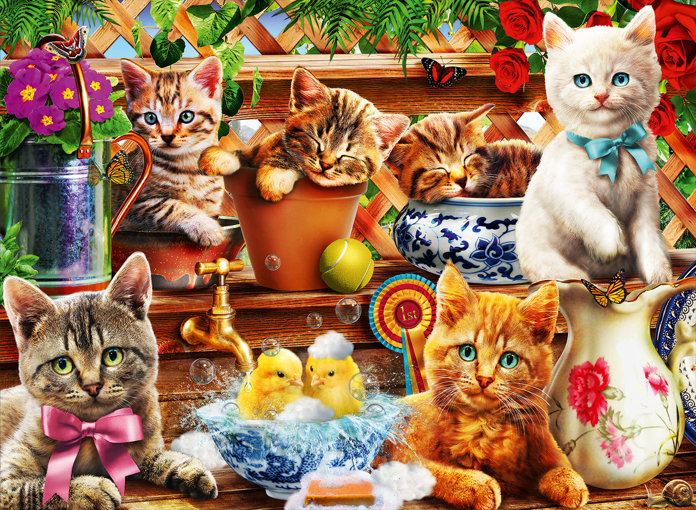 DMG Kittens in the Potting Shed, Adrian Chesterman (3000pcs) (DAMAGED BOX)