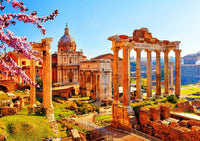 Ruines romaines au printemps, en Italie (1000pcs)