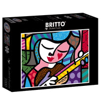 Romero Britto - Girl with Guitar (1000pcs)