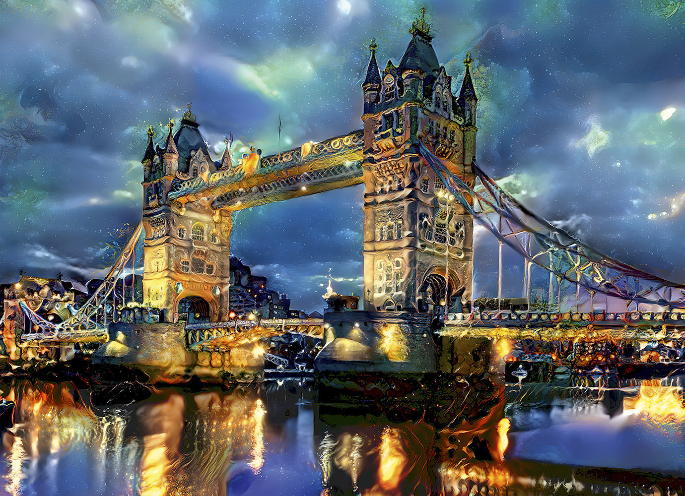 DMG Tower Bridge, England London Bridge (1000pcs) (DAMAGED BOX)