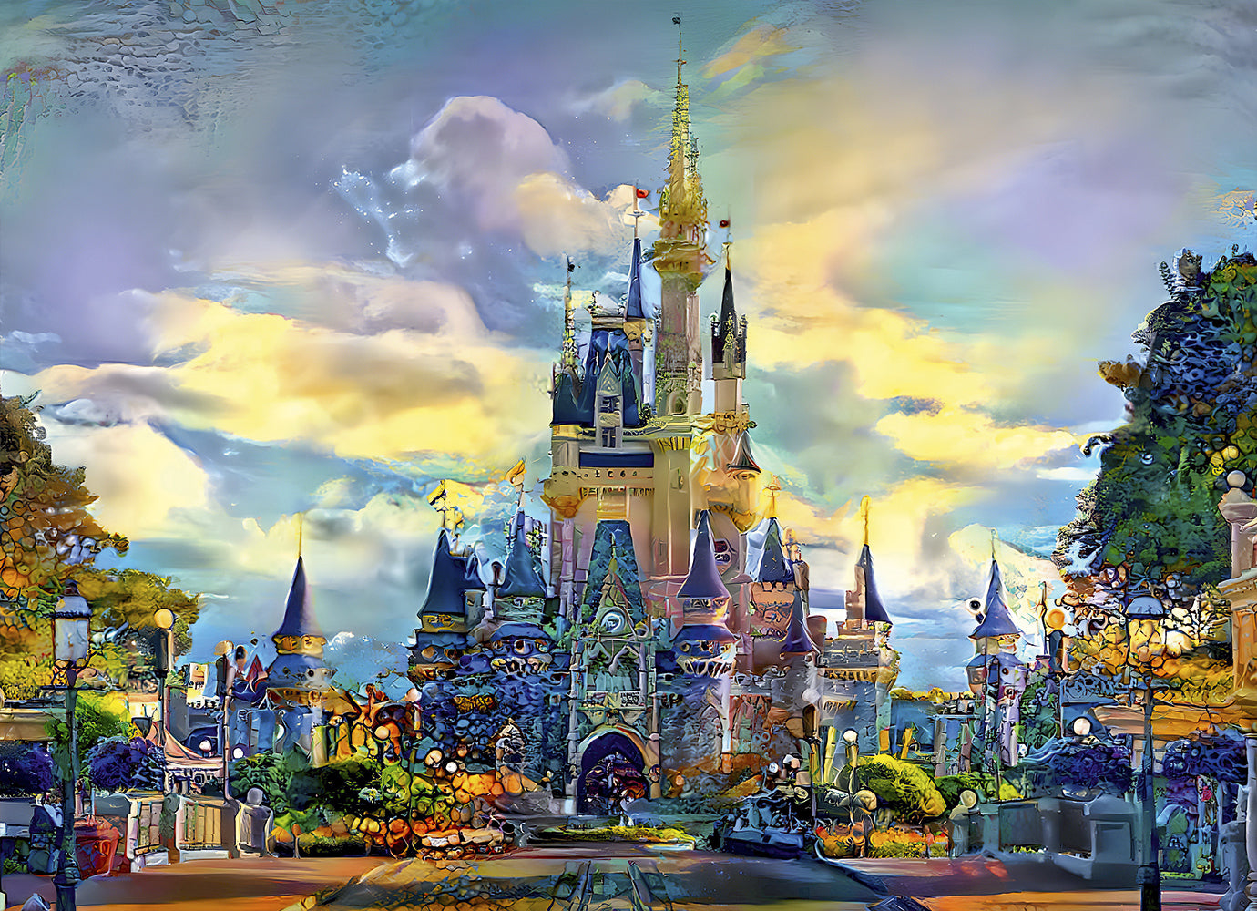 Walt Disney World Castle, Orlando, Floride, United States (1000pcs)