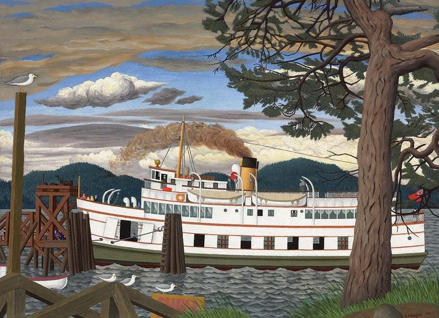 The Car Ferry at Sidney, BC - E.J Hughes