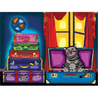 Le Chat dans la Valise/ Cat in a Suitcase, Diamond Painting