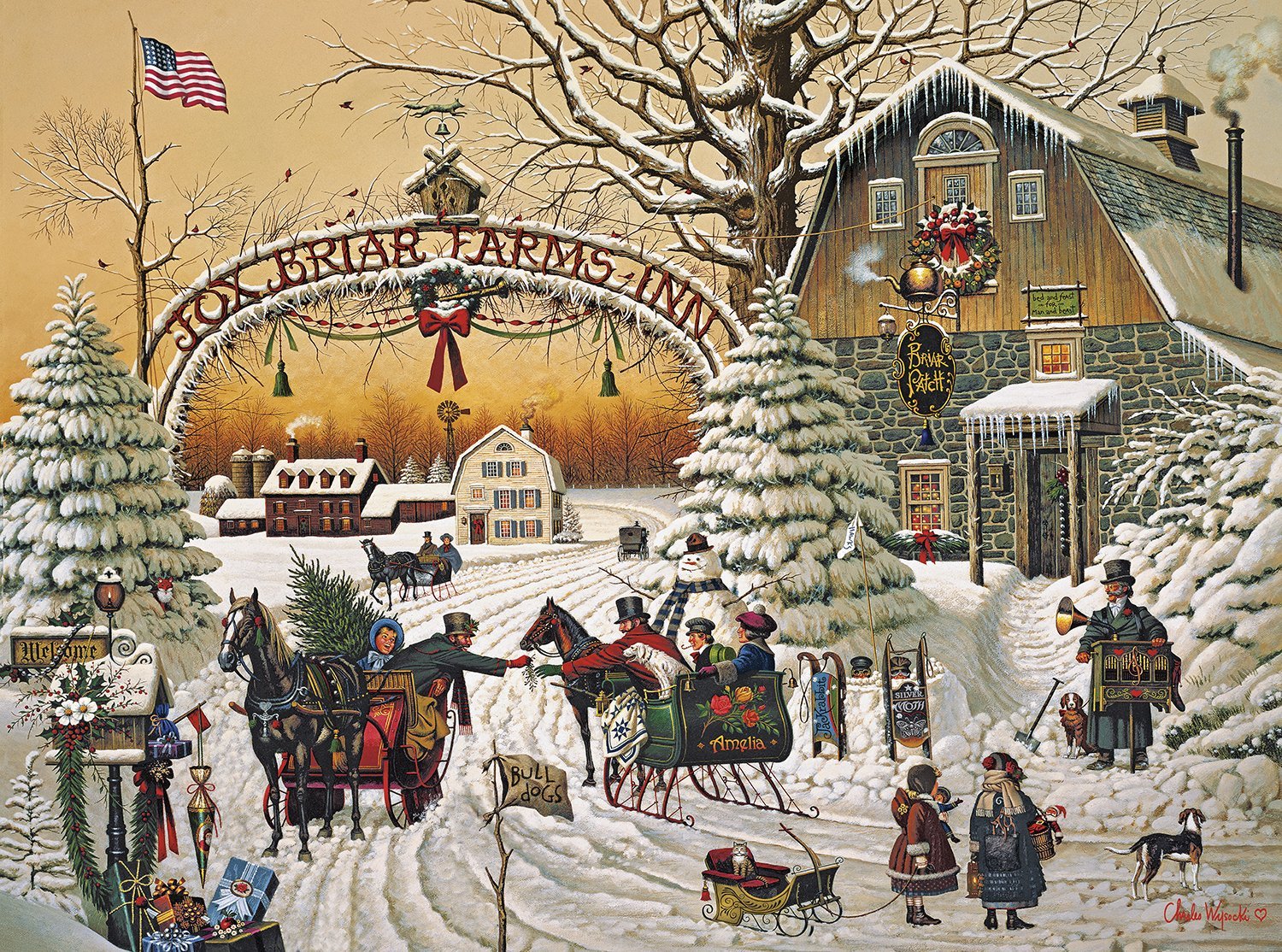 A Christmas Greeting, Charles Wysocki (1000pcs)