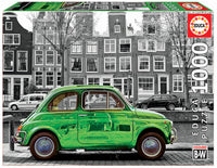 Car in Amsterdam - Coloured Black & White