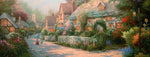 Village pavé, Thomas Kinkade (panoramique)