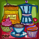 Pause-crése / pause-café, peinture de diamant