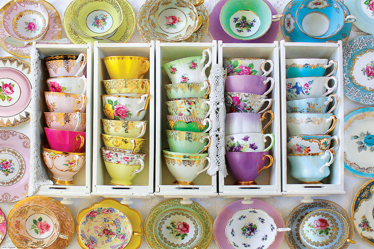 Colorful Tea Cups, Alison Henley