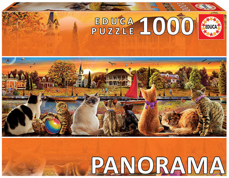 Chats sur le quai (panorama)