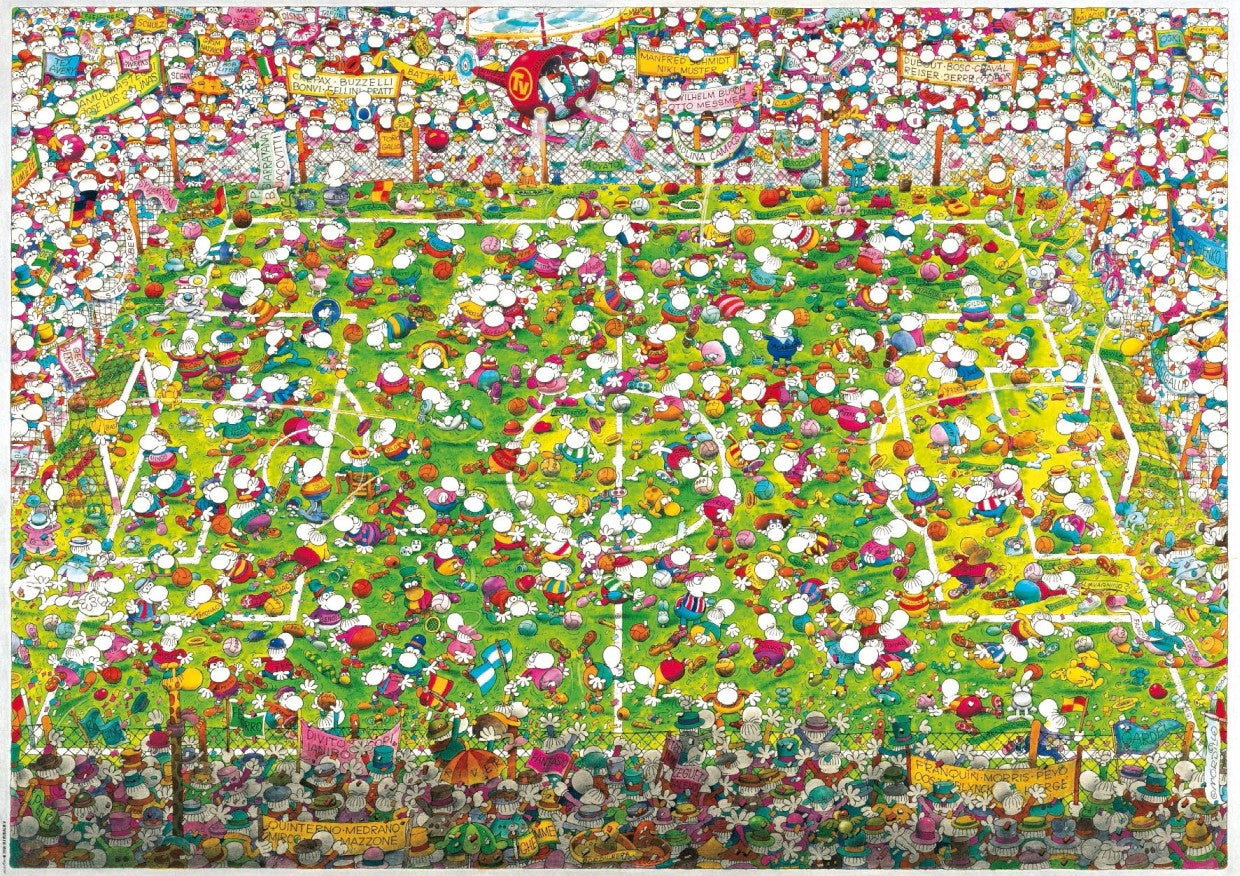 PFG Crazy World Cup, Mordillo (Triangular Box) (4000pcs) (Usage/Used - PUZZLES FOR GOOD)