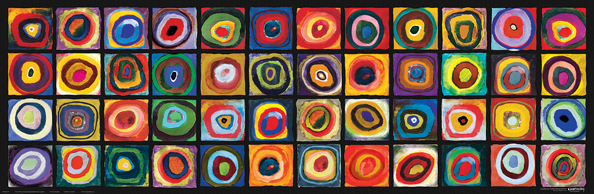 Fine Art: Color Study of Squares, Wassily Kandinsky (Panoramic)