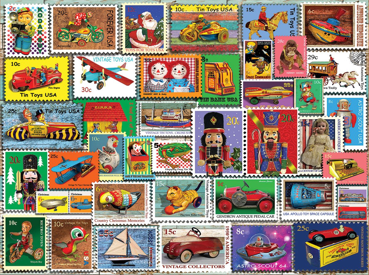 Christmas Toy Stamps. Lewis T. Johnson