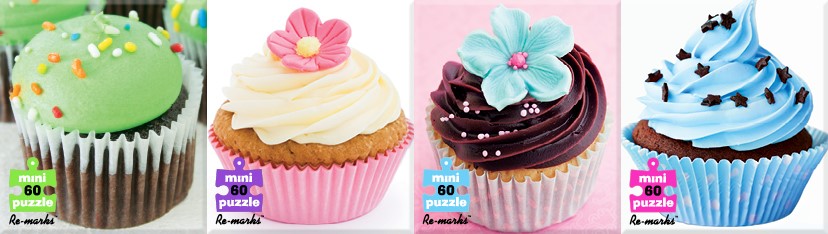 Cupcakes 4 pack Mini  Puzzles