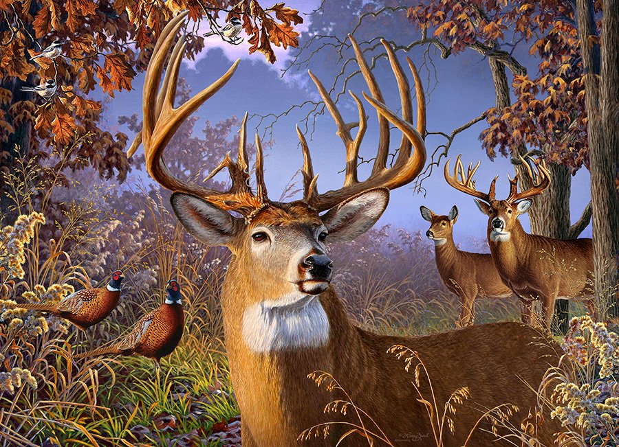 Deer and Pheasant, Larry Bach