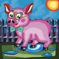 Rosario (Cochon / Pig), peinture de diamant