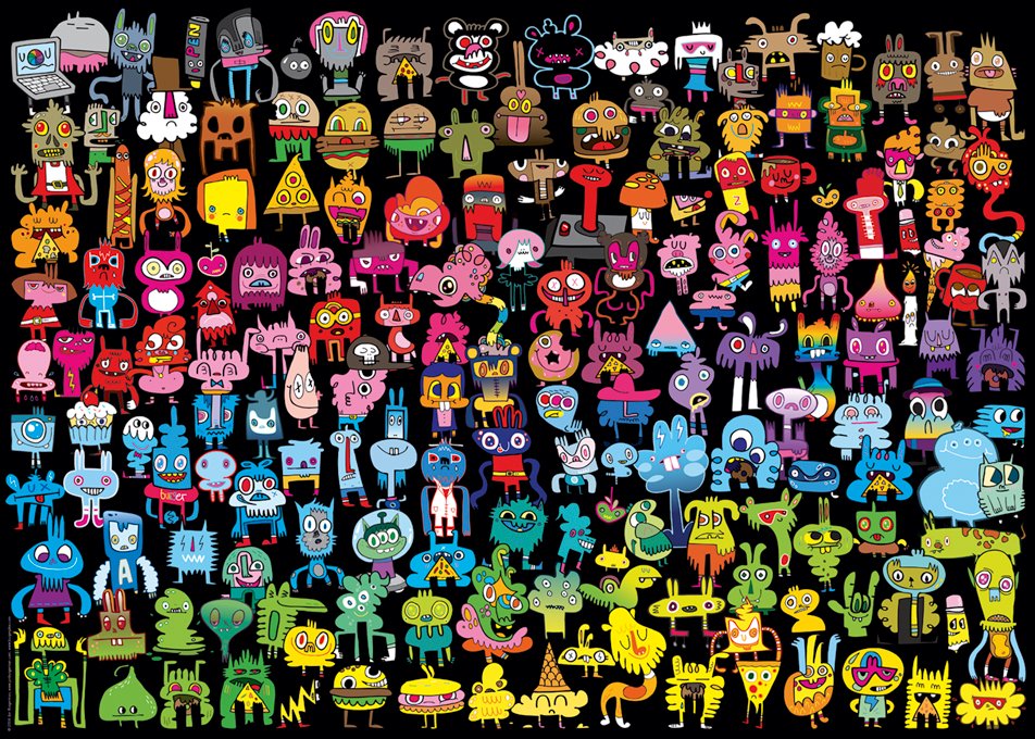 Doodle Rainbow, Burgerman (1000pcs)