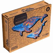 Milky Whales 2 in 1 (Size M) (Wooden Jigsaw Puzzle)