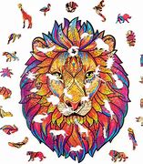 Mysterious Lion (Size M) (Wooden Jigsaw Puzzle)