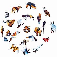 Lovely Tiger (Size M) (Wooden Jigsaw Puzzle)