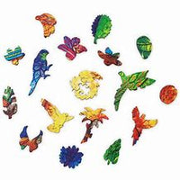 Perroquets ludiques 5 en 1 (taille m) (puzzle en bois)