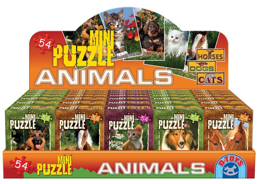 Animals Mini Puzzle (2 Brown and White Horses)