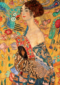 Dame avec un fan, Gustav Klimt