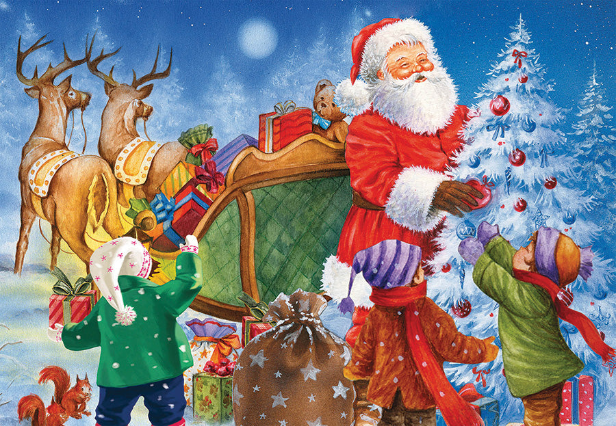 Santa Delivers Presents