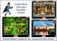 SuperTrio! Sunset on the River Thames, Butchart Gardens, Canada AND London for Two