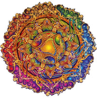 Inexhaustible Abundance MANDALA (Size M) (Wooden Jigsaw Puzzle)