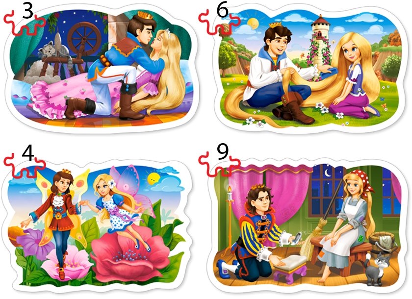 Fairytale Love (4x Shaped Puzzles)