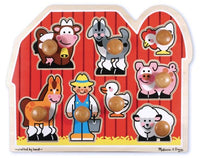 Farm Friends Jumbo Knob Peg Puzzle (plateau)