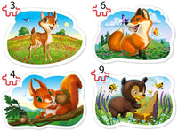Animaux forestiers (puzzles en forme 4x)