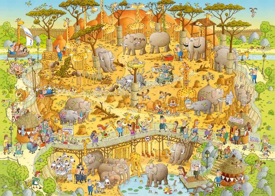 Funky Zoo: African Habitat, Marino Degano (1000pcs)