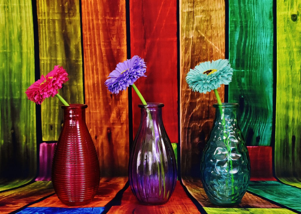 Vases florales et colorées (500pcs)