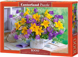 Bouquet of Lilies and Bellflowers