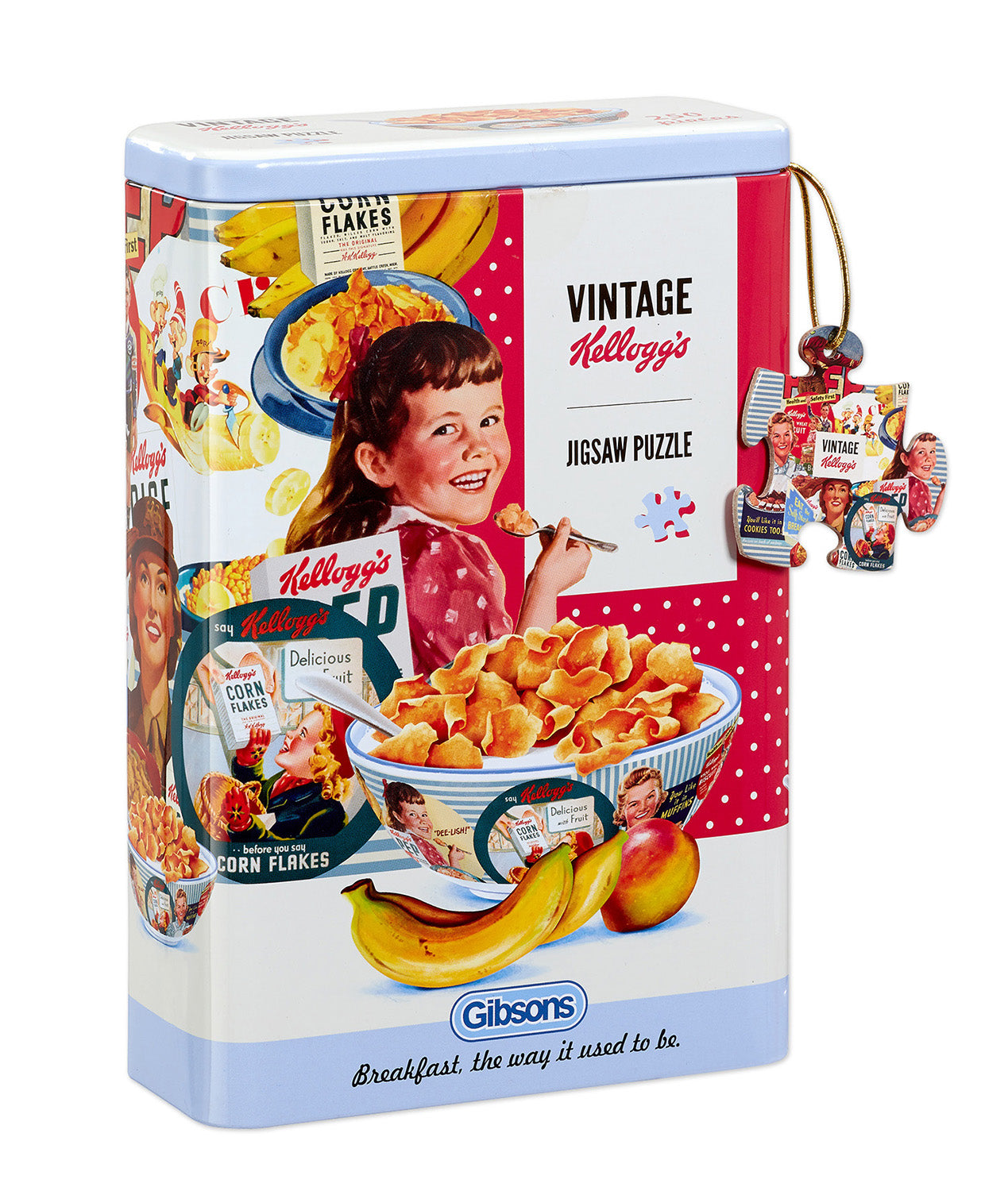DMG Vintage Kellogg's (Shaped Puzzle / Tin Box) (DAMAGED TIN)
