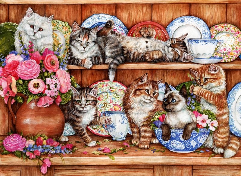Kittens, Debbie Cook (1000pcs)