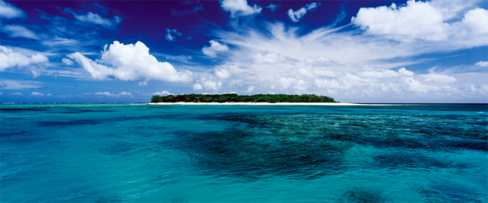 Isille de Lady Musgrave - Queensland, Australie (panoramique)