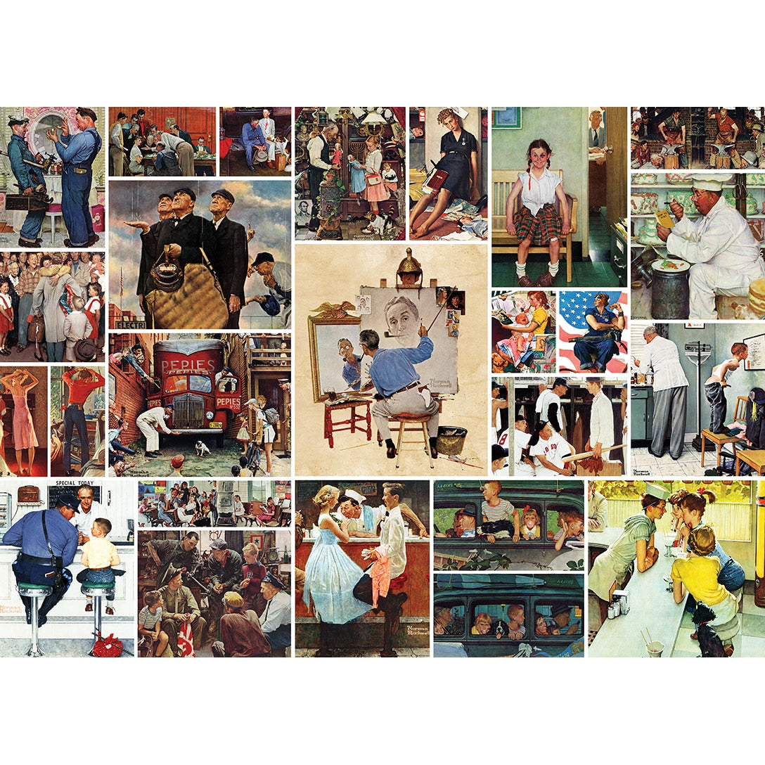 Post du samedi soir - Norman Rockwell Collage (1000pcs)